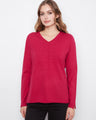 Soft knit top with a flattering V-neckline, perfect for versatile styling. By Charlie B.