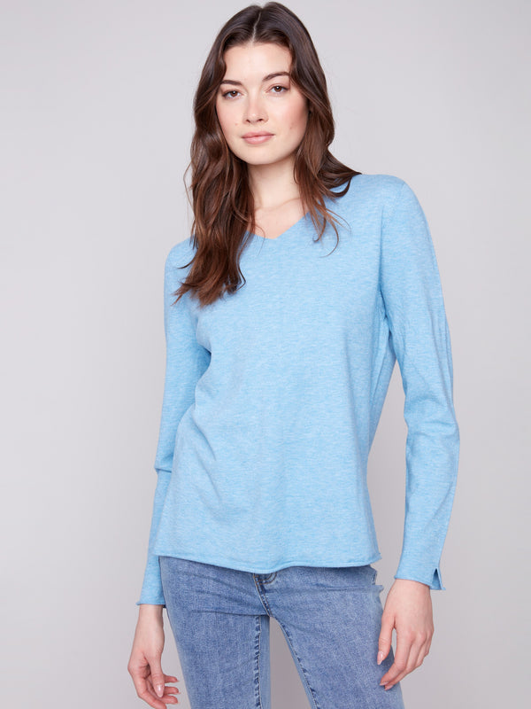Elegant sweater with a V neckline, offering a timeless style and comfort, perfect for any occasion by Charlie B.