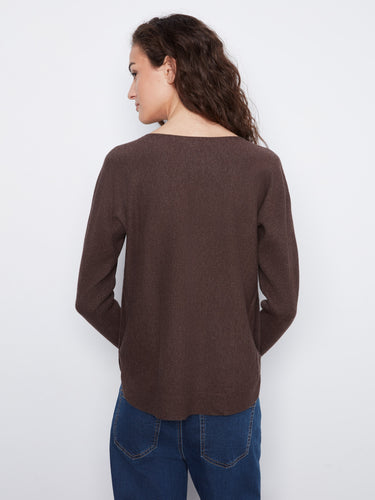 Sophisticated brown sweater designed with attention to detail, ensuring both comfort and style in every wear by Charlie B.