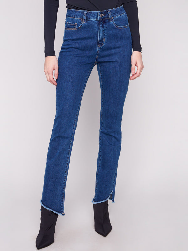 These jeans offer a chic five-pocket design in stretch denim for ultimate comfort by Charlie B.