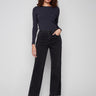 Charcoal jeans with a regular rise, featuring stretch denim material for comfort and style by Charlie B.