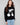 Black cherry intarsia sweater featuring a crew neck design and chic style by Charlie B.