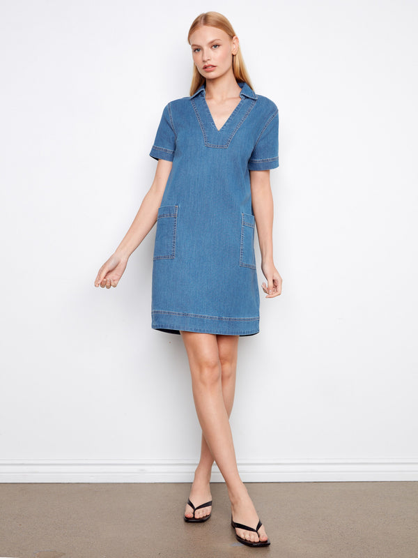 Chic denim piece with a flattering silhouette, ideal for versatile styling options. By Charlie B.