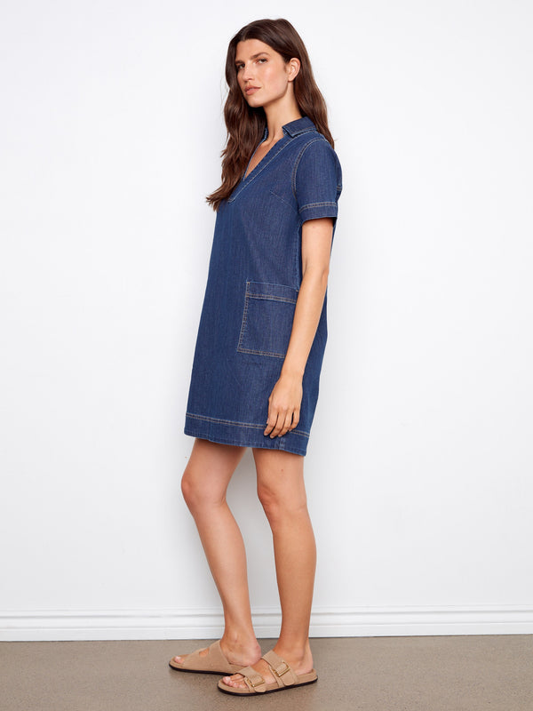 The relaxed fit of this dress ensures comfort while maintaining an elegant look, perfect for any occasion by Charlie B.