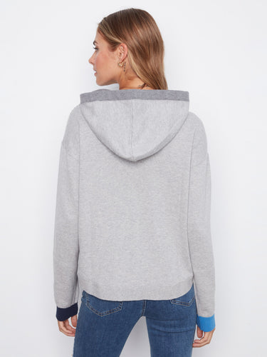 This cozy gray hoodie is crafted from 100% cotton for ultimate comfort and breathability in everyday wear by Charlie B.