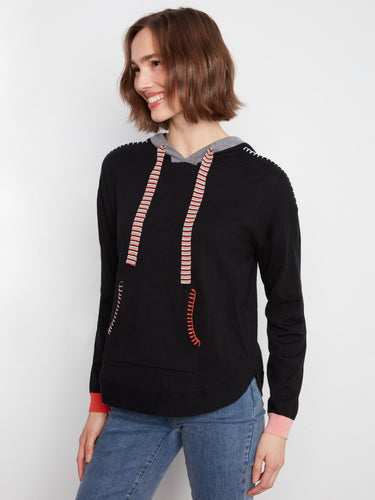 Sweater crafted from 100% cotton, showcasing a rounded hem for added style by Charlie B.