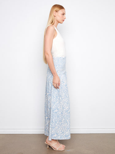 Wear it your way: as a chic skirt or stylish dress in light blue with floral patterns for endless possibilities by Charlie B.