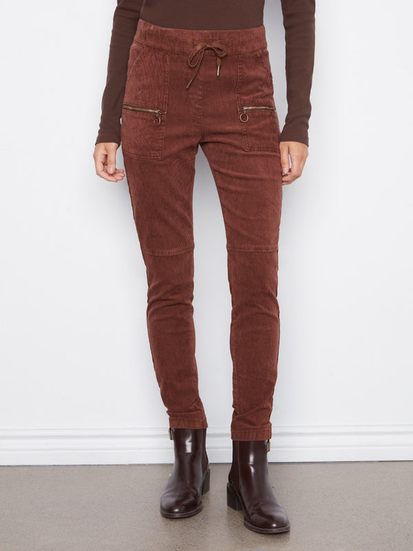 Pantalon de jogging en velours côtelé - Chocolat