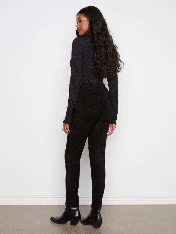 Pantalon de jogging en velours côtelé - Noir