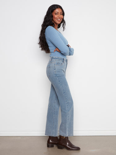 With five pockets, these jeans offer both functionality and style for everyday wear. By Charlie B.