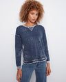 Sweater with a crew neckline and washed finish, offering a casual yet stylish look in 100% cotton by Charlie B.