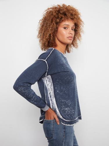 Washed finish gives this sweater an effortlessly chic vibe, perfect for any casual occasion by Charlie B.
