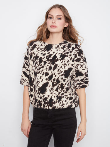 Versatile top with a relaxed fit, made from luxurious soft brushed knit material for all-day wearability by Charlie B.