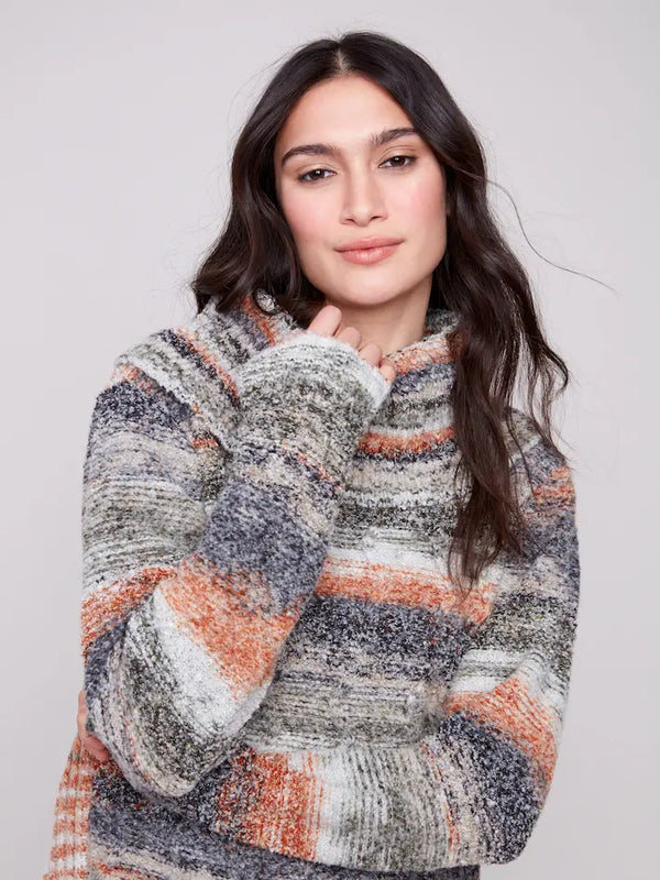 Chandail en tricot torsadé avec col bénitier - Automne