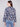 Elegant navy blue sweater with unique dolman sleeves and a beautiful floral pattern by Charlie B.