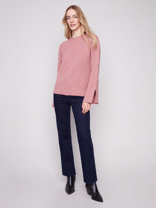Elegant primrose sweater with relaxed drop shoulders for a chic look by Charlie B.