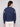 Chic heather denim sweater showcasing embroidered flowers at the shoulder with ribbed details by Charlie B.