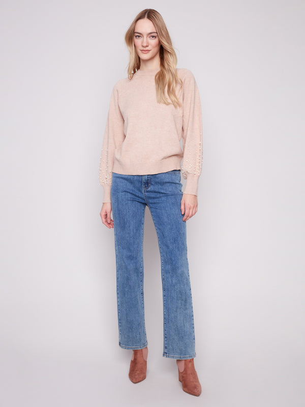 Stylish sweater with long puff sleeves, adding a touch of sophistication to your wardrobe by Charlie B.