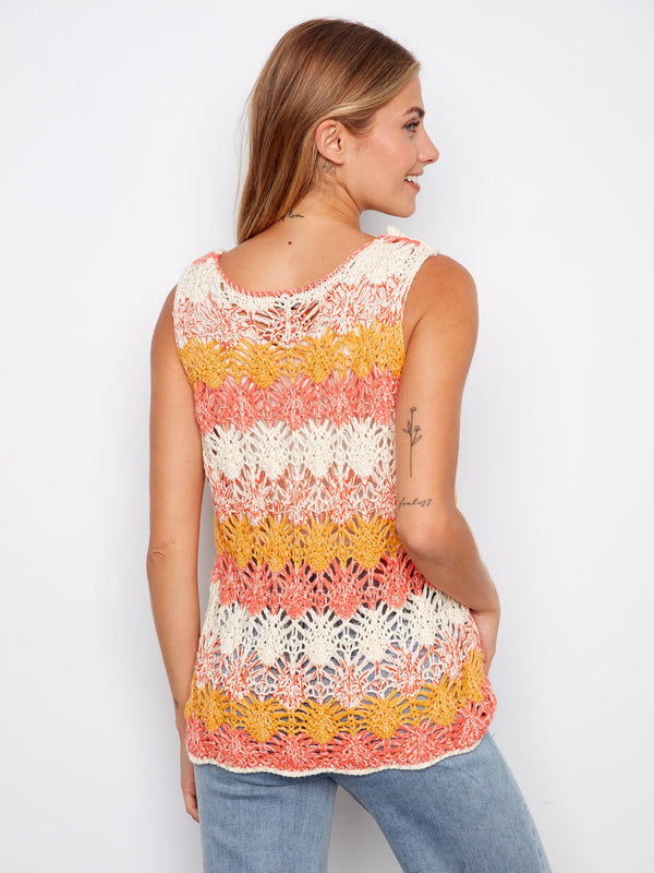 Camisole en crochet - Abricot