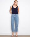 These jeans feature a stylish barrel leg design for a modern silhouette by Charlie B.