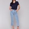 Jeans with a flare fit and stylish design by Charlie B.