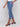 Jeans with an asymmetrical hem and classic five-pocket design in medium blue by Charlie B.