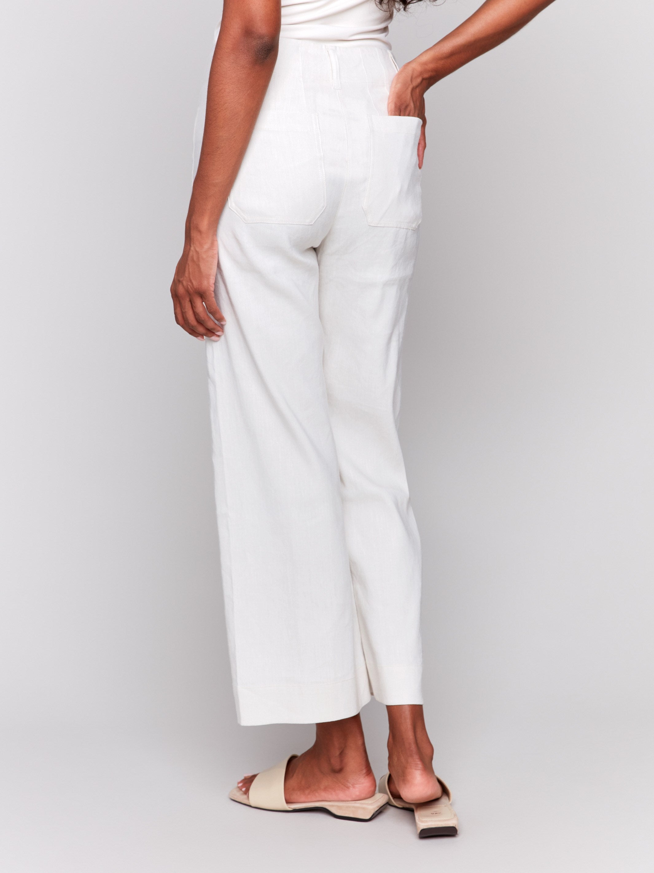 Stylish straight leg design for summer wear by Charlie B.
