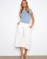 These pants feature a wide leg fit that offers a relaxed and chic silhouette, perfect for modern styling by Charlie B.