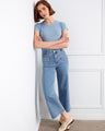 These jeans boast front patch pockets and back pockets, combining style and functionality seamlessly by Charlie B.
