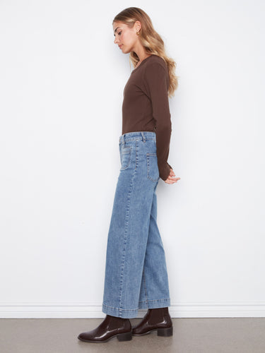 Complete with zip fly and button closure, these jeans ensure ease of wear and style. By Charlie B.