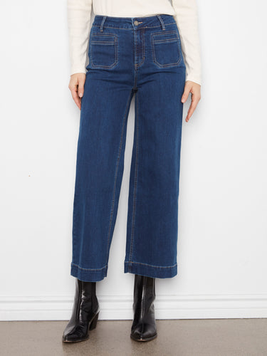 These cropped length jeans offer a modern twist on classic denim, ideal for showcasing your favorite footwear by Charlie B.