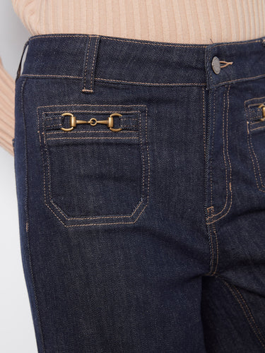 Classic wide-leg design with zip fly and button closure, adding versatility to your wardrobe by Charlie B.