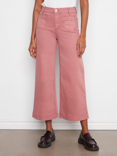 Cropped length pants offer a trendy silhouette, ideal for showcasing your favorite footwear. Designed by Charlie B.