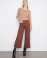 These pants feature a stylish wide leg design, perfect for a modern look. Made from stretch twill fabric by Charlie B.