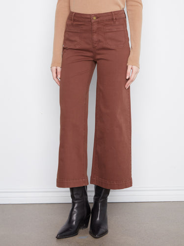 The cropped length of these pants adds a trendy touch to any outfit. Crafted in stretch twill fabric by Charlie B.