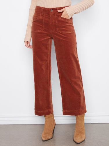 These ginger-colored pants have patch pockets and a flattering regular rise by Charlie B.