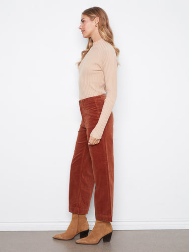 Crafted from stretch corduroy, these wide leg pants offer comfort and style by Charlie B.