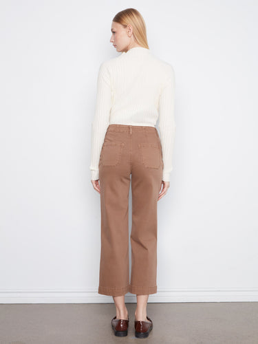 The cropped length of these pants adds a modern twist to your everyday wardrobe essentials. By Charlie B.
