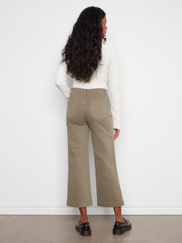 The stretch twill material ensures comfort and flexibility while maintaining a sleek appearance. Elegantly crafted by Charlie B.