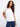 Fashionable white blouse in 100% cotton with stylish cuffed short sleeves and elegant detailing by Charlie B.