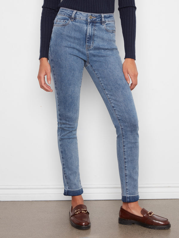Jean à revers - Bleu Moyen