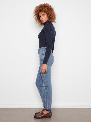 Full length jeans with a comfortable slim leg and chic cuffed hem by Charlie B.