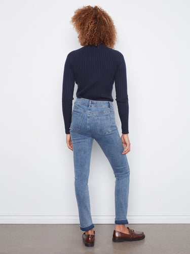 Stretch denim jeans featuring a regular rise, ensuring comfort and style by Charlie B.
