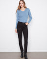 These pants feature a slim leg design that elegantly contours the silhouette, perfect for any occasion by Charlie B.