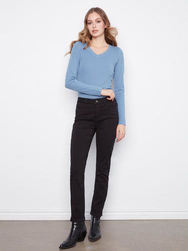 These regular rise pants provide a flattering fit and timeless appeal for all-day wearability by Charlie B.
