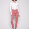 Primrose slim-leg jeans featuring a stylish slim fit and stretch twill fabric for comfort and style by Charlie B.
