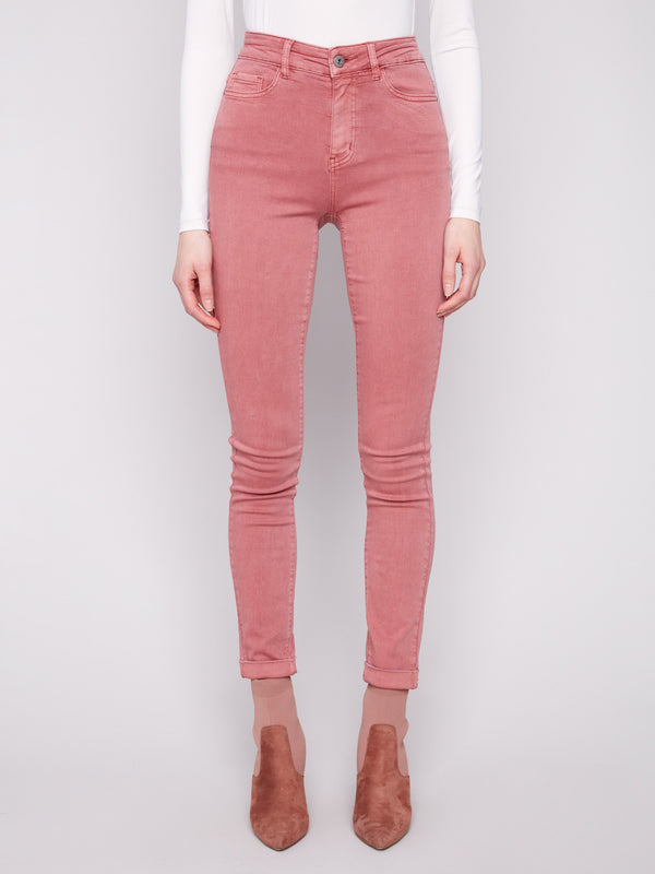 Long length Primrose jeans with a flattering regular rise and cuffed hems, perfect for any occasion by Charlie B.
