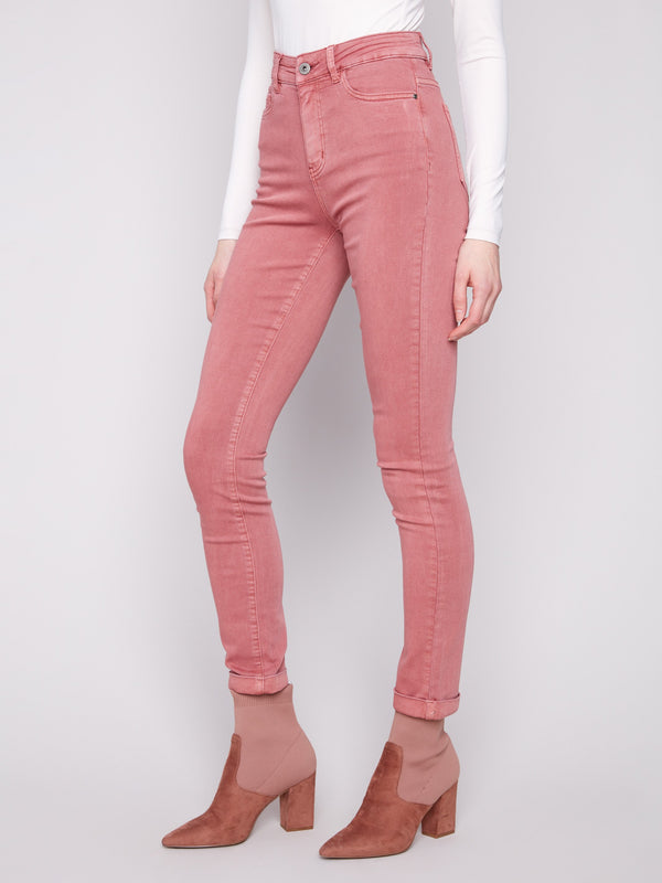 These Primrose jeans showcase a chic five-pocket design, offering both functionality and fashion by Charlie B.