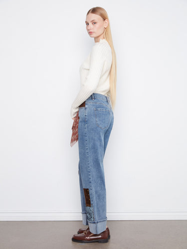 Showcasing a cuffed hem, these jeans combine classic style with modern flair. The perfect addition to any wardrobe by Charlie B.