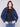 Denim quilted puffer jacket with front or side patch pockets and snap button details by Charlie B.